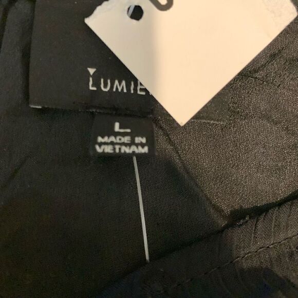 Urban Outfitters Lumière Black Swiss Dot Dolman Long Sleeve Mini Dress Size L - Picture 11 of 15